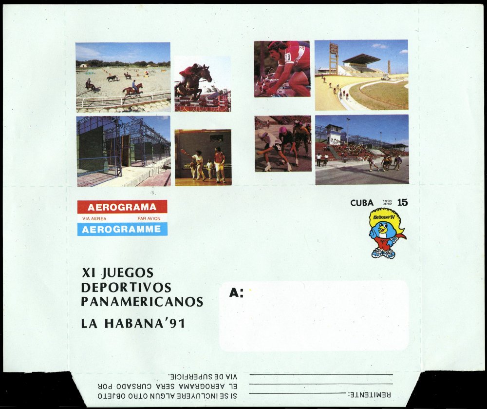 1991 - Eleventh Pan-American Games in Havana Aerogram