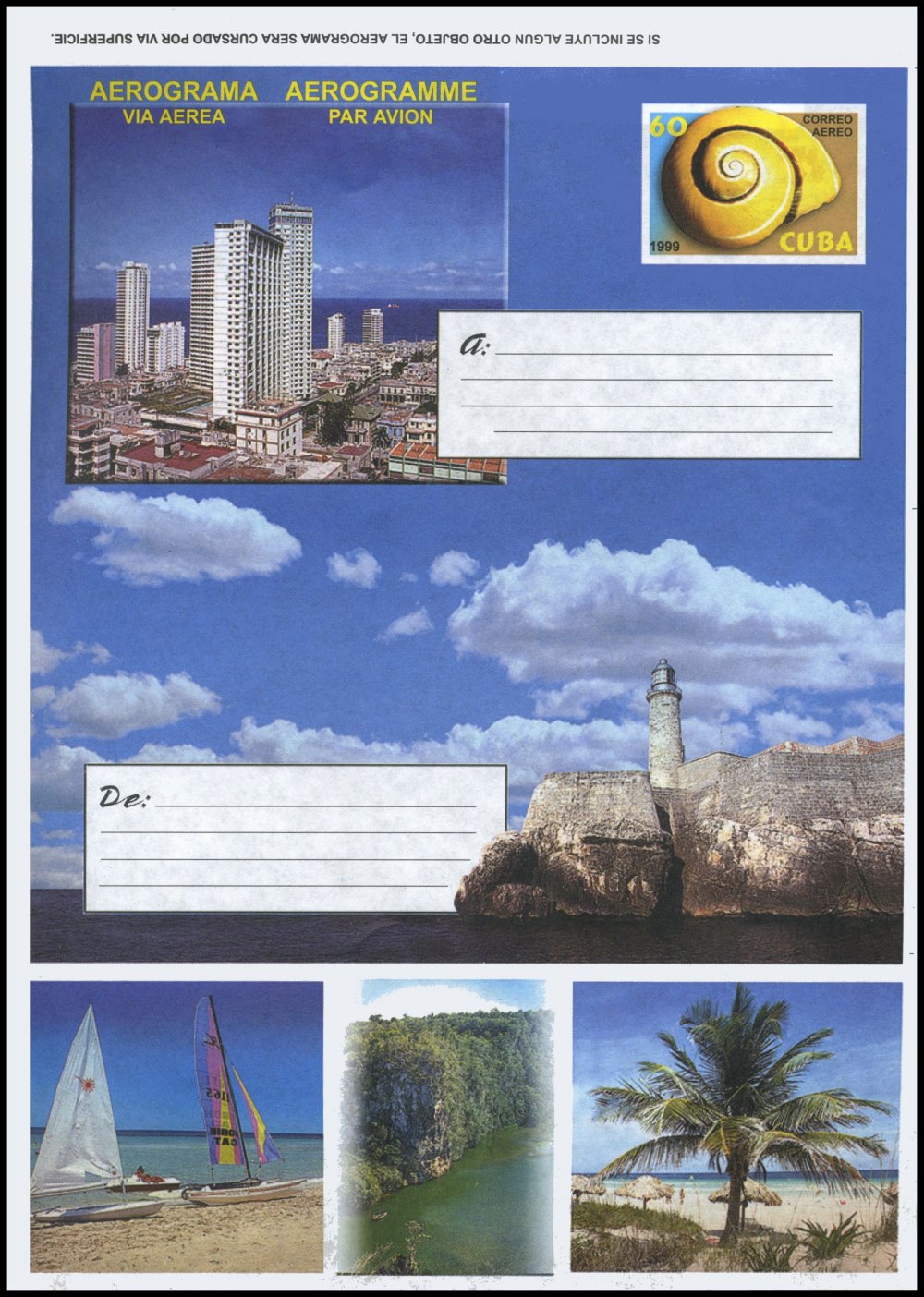 1999 Tourism Aerogram