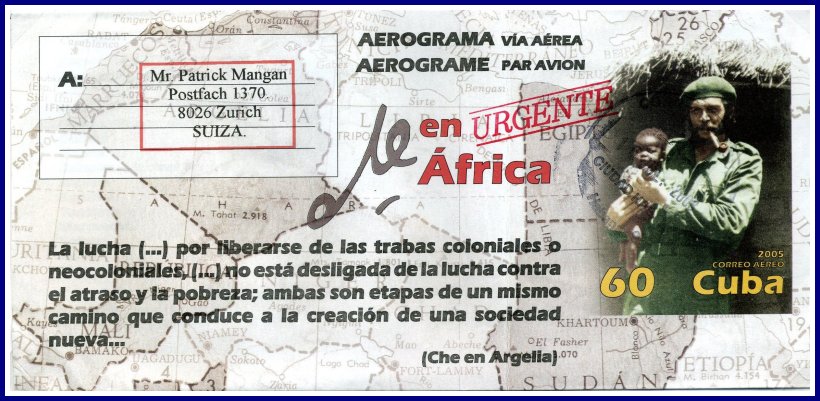 2005 - Che in Africa used Aerogram